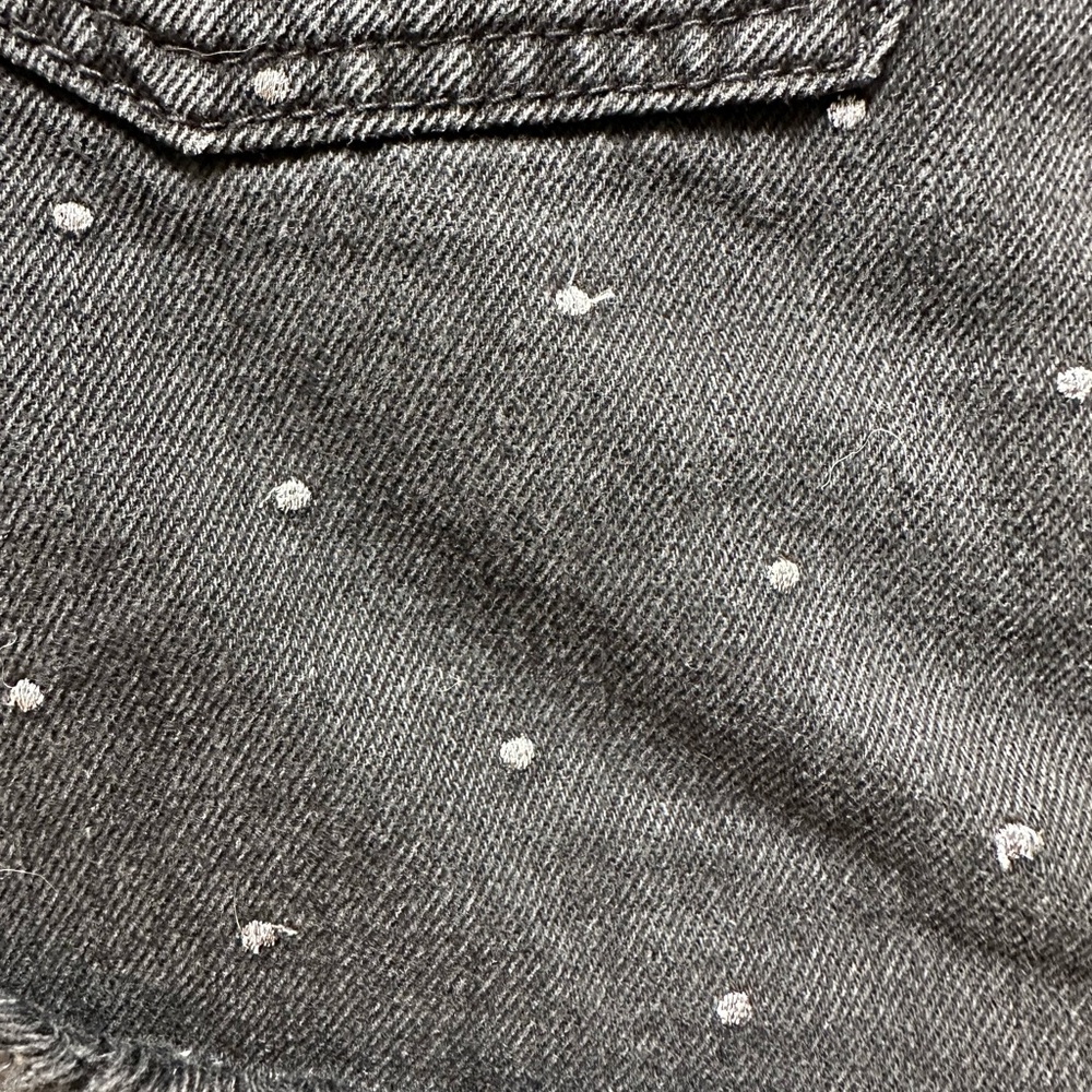 Madewell black metallic dot denim mini skirt - Picture 6 of 11